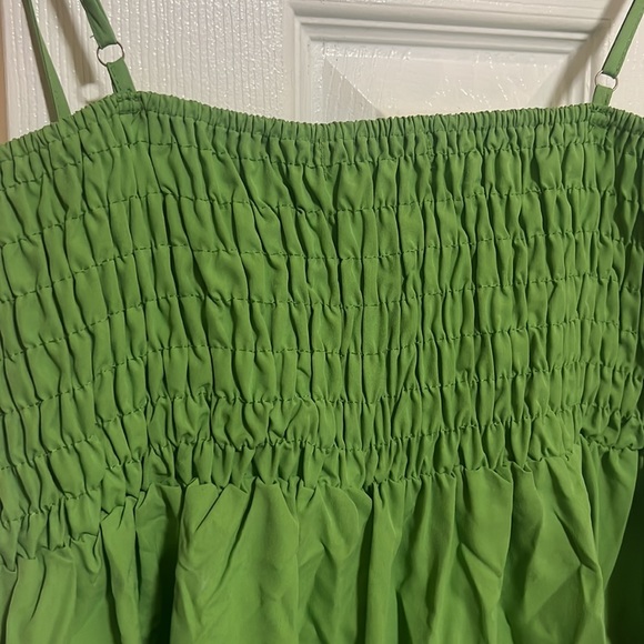 Pleated Button Front A Line Midi Dress - Picture 10 of 10